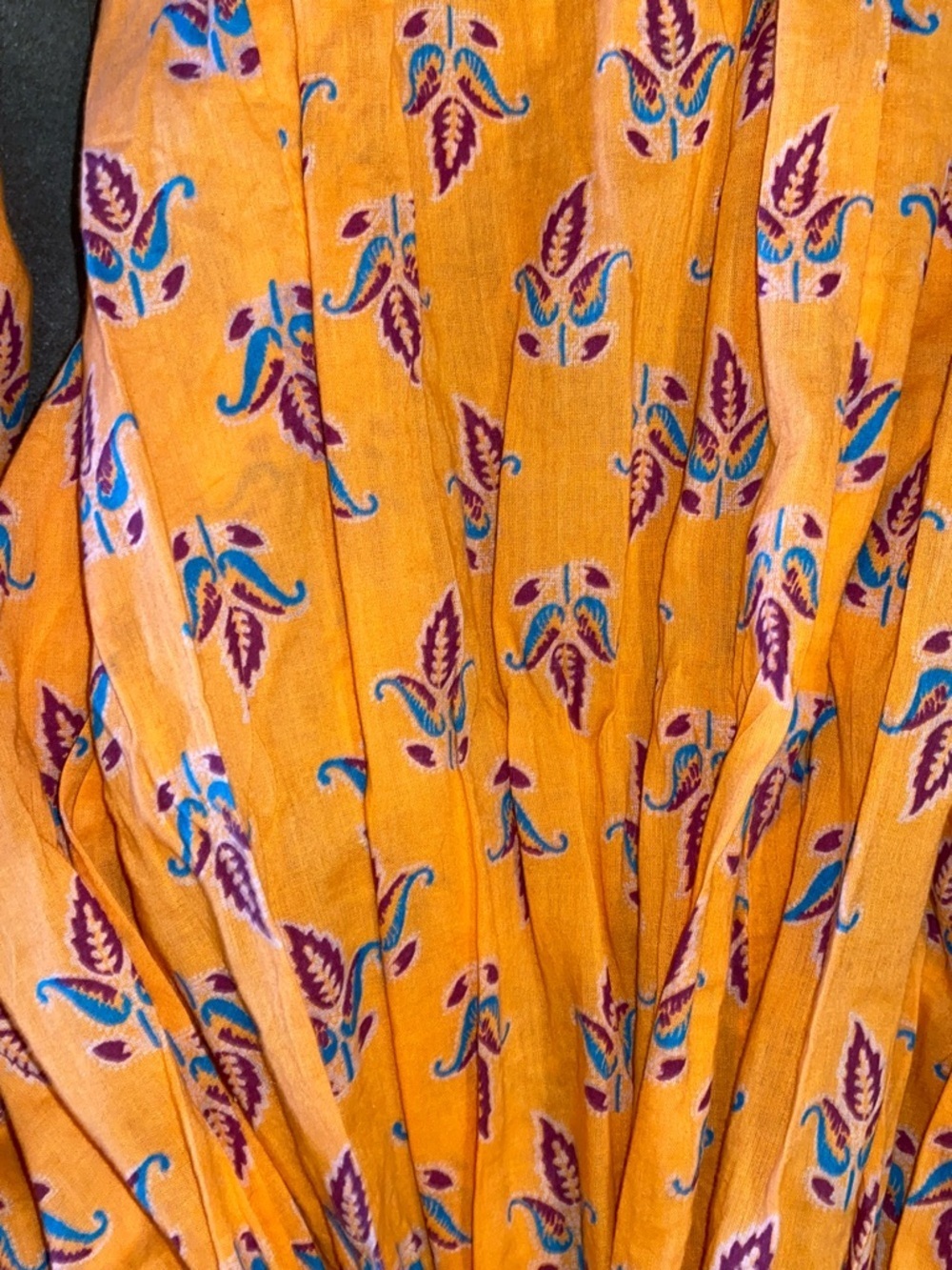 Patiala Pants Orange Purple Printed Draped harem yogi yoga boho bohemian cotton - Picture 11 of 11